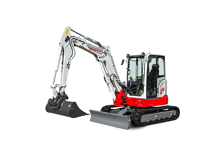 Mini pelle Takeuchi TB350R - 5 T rayon court - 44 CV - largeur 2000 mm