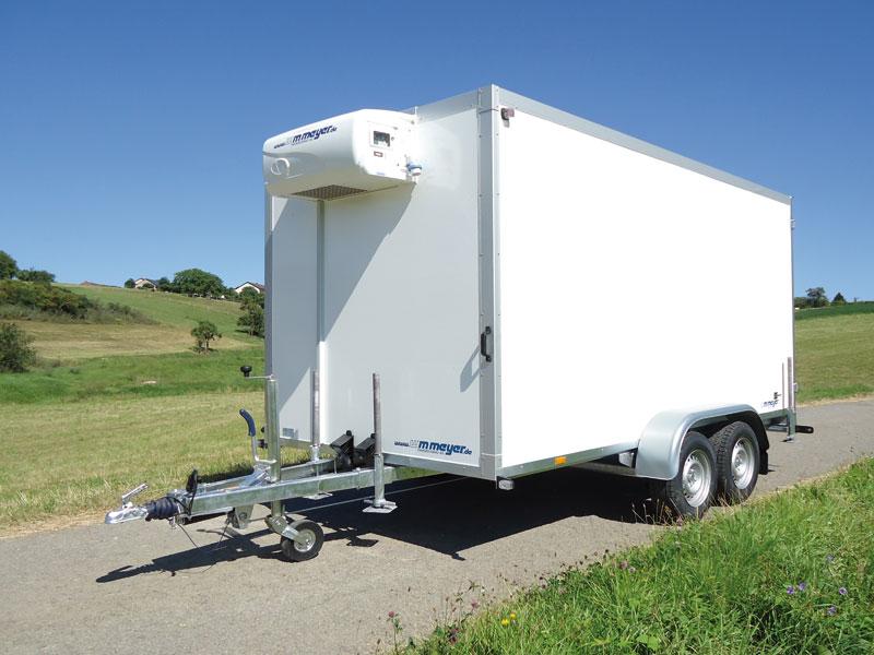 Remorque frigorifique AZKF 2740/180 - 3,95 x 1,78 x 2,00 m - PTAC 2700 kg - Groupe froid 220V