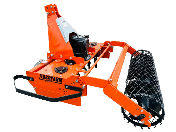 Herse rotative LIDERFARM 1m10 avec rouleau grille - pour micro tracteur 20-40CV - largeur de travail 105cm