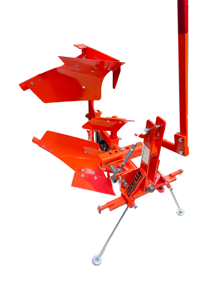 Charrue brabant réversible 12 pouces LIDERFARM - pour micro tracteur 25 à 40cv, largeur de travail 22 à 25cm