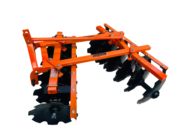 Déchaumeur LIDERFARM 16 disques - 1m50 de travail - pour micro tracteur 20-35CV - attelage 3 points catégorie 1