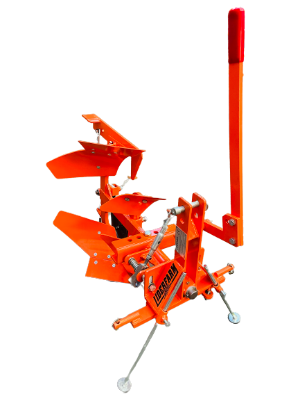 Charrue brabant réversible 8 pouces LIDERFARM - pour micro tracteur 10-20cv, largeur de travail 15-18cm