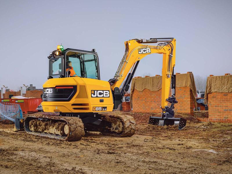 Mini Pelle JCB 85Z - 8 tonnes, poids opérationnel 8200 kg, profondeur de fouille 3625 mm