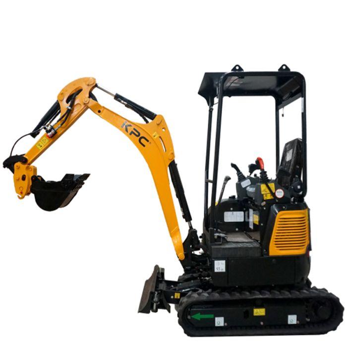 Mini pelle KT17SD PRO Double vitesse KPC - Moteur YANMAR 3TNV70 Stage V - Poids 1.730 Kg - Capacité godet 0,04 m³