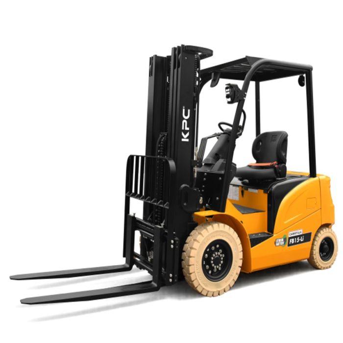Chariot élévateur électrique FB15 Li KPC - 1500 kg, batterie lithium 76,8V/150Ah, mât triplex 4,8 m, déplacement latéral