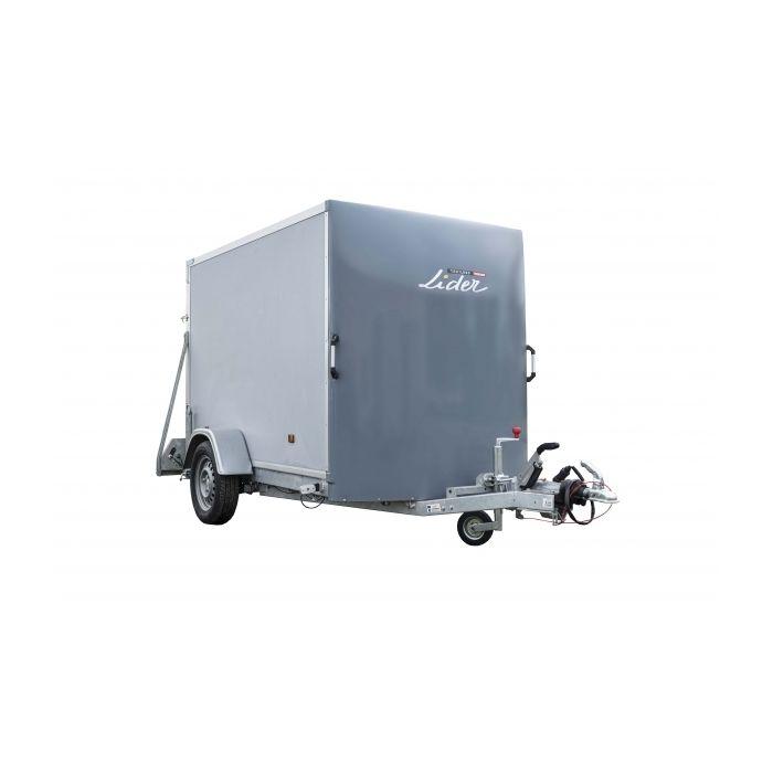 Remorque Fourgon 42930 freinée Lider - 1 essieu, PTAC 750 kg, dimensions utiles 230 x 135 x 157 cm