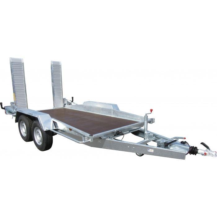 Remorque porte engin Lider 40900 - 350 x 170 cm - PTAC 3500 kg - freinage inertie - châssis galvanisé