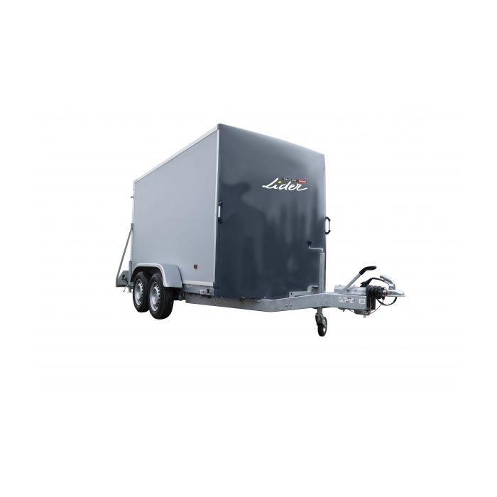 Remorque Fourgon 42950 freinée 2 essieux Lider - Dimensions utiles 300 x 155 x 177 cm - PTAC 1500/1700/2000 kg