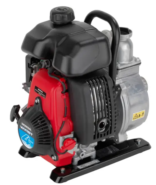 Pompe à eau WX15 Honda - Moteur GXH50 49cc, débit 14,4 m³/h, pression 4 bars, légère 9 kg