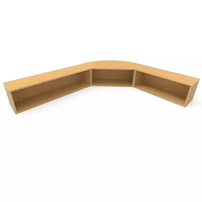 Bureau d'accueil professionnel - comptoir de réception, hêtre, champagne, blanc ou driftwood, 120 cm, livré monté
