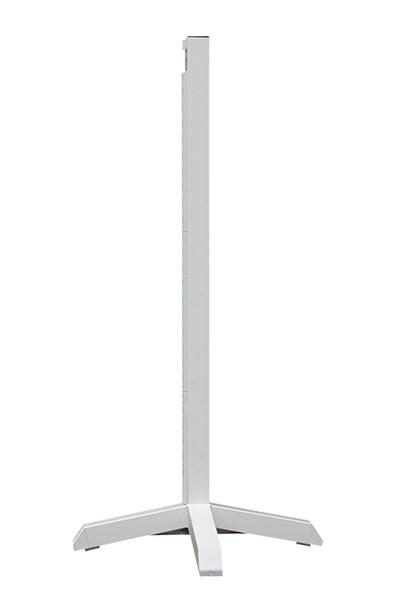 Chandelle peinte en blanc H 1,80 m - mono-colonne aluminium avec rail métal - Réf. 8000108