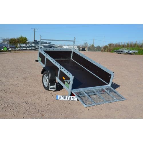 VDM-Weytens VDM Bois 220 x 130 simple essieu basculante avec hayon de montée PTAC 500 kg