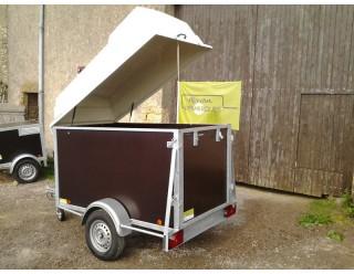 Remorque bagagère BW 197 x 108 x 140 PTAC 750 kg - dimensions utiles 197 x 108 x 140 cm - charge utile 520 kg