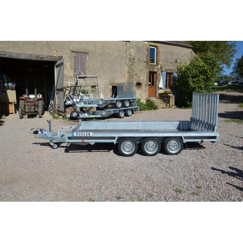 Porte-engin Vlemmix 400 x 180 PTAC 3500 kg 3 essieux 3x1350 kg
