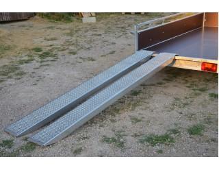 Rampes Alu 1000 kg 2,50 m - Surface anti-dérapante - Hauteur d'utilisation 60 à 75 cm