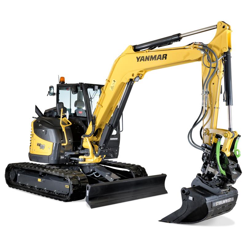 Mini-pelle 8T5 - terrassement TP, 8065 kg, 6450 x 2270 x 2710 mm, 4130 mm de profondeur de fouille, 4700 mm de déchargement