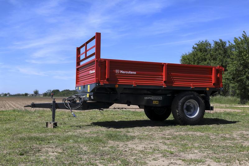 Remorque tribenne Herculano S1ET 4700 - PTAC 5700 kg, charge utile 4680 kg, caisse 3200x1850x500 mm