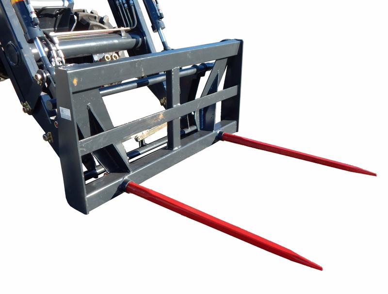 Cadre avec dents pique-bottes pour chargeur frontal de tracteur agricole - Longueur dents 120 cm, charge maxi 600 kg