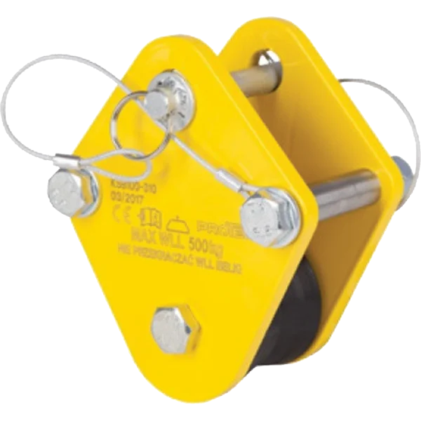 Galet de guidage sur chariot fixe - 0,5T - Accessoire de chantier en polyamide avec roulement inox