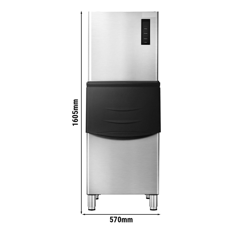 Machine à glaçons Cubes – 160 kg/24h - Réfrigérateur en acier inoxydable