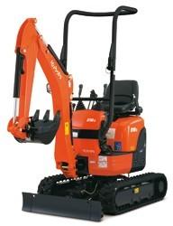 Mini-pelle kubota U10-3 neuf - 1120 kg, 3 godets attache rapide, 1800 mm de profondeur de fouille