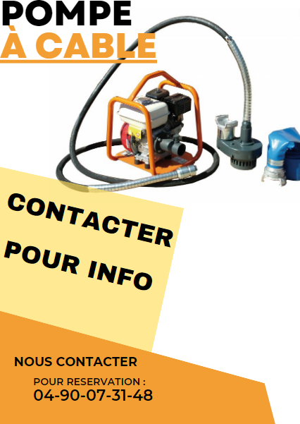 Pompe à Cable - Location - Groupe Motopompe BTP
