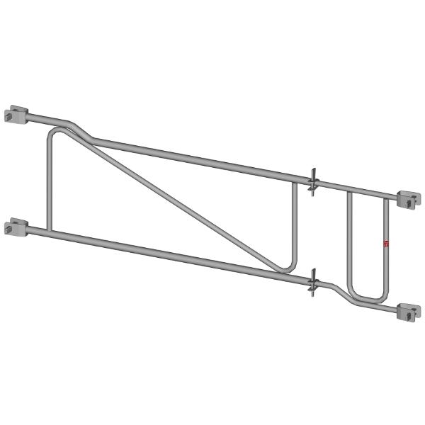 Garde corps extensible 3m DCM49 - Garde-corps galva pour échafaudage