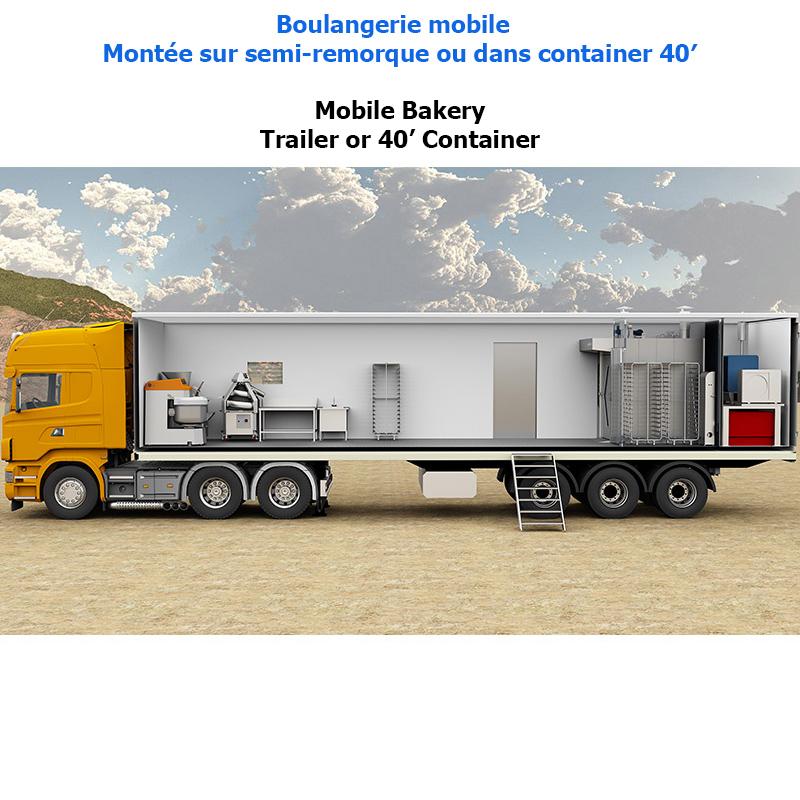 Boulangerie mobile MBL140 - remorque ou conteneur 40 pouces avec groupe électrogène