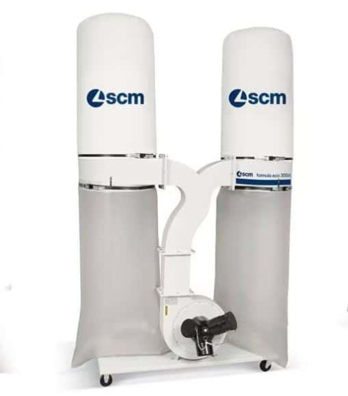 Aspirateur SCM ECO 300D - aspiration bois, 3900 m³/h, 2 sacs, 3 attaches, moteur triphasé 2.2kW