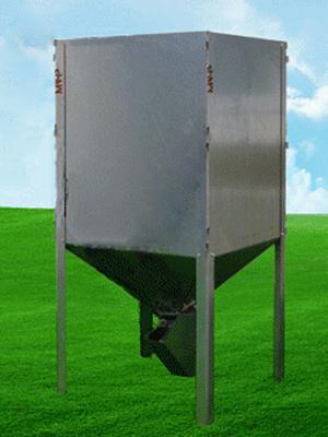 Silo à granulés à remplissage manuel - métal galvanisé, capacité jusqu'à 330 kg