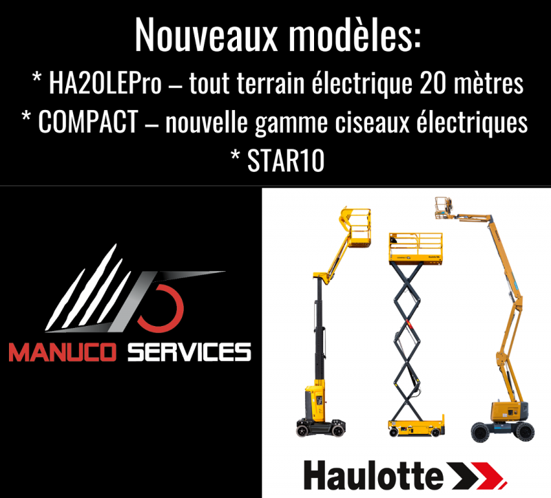 Démo HAULOTTE - HA20LEPro tout terrain électrique 20 mètres, COMPACT ciseaux électriques, STAR10