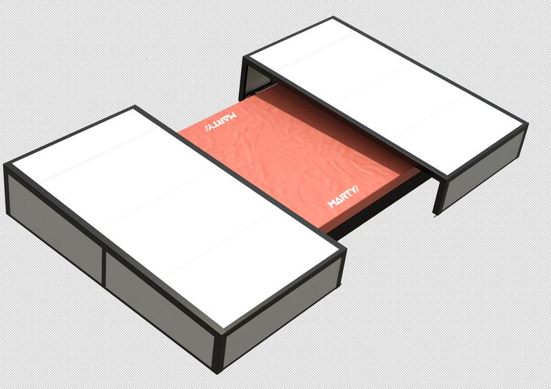High jump garage with pivoting wheels - Ref. A1850P