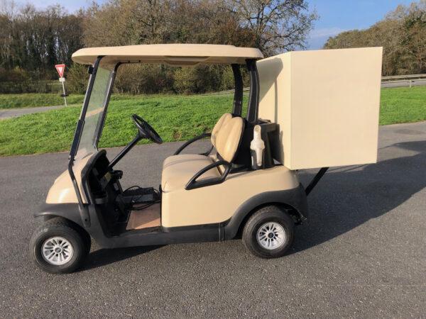 Coffre arrière golfette Club Car - Acier peint, 108x70x90 cm, 2 portes, étagère 3 positions