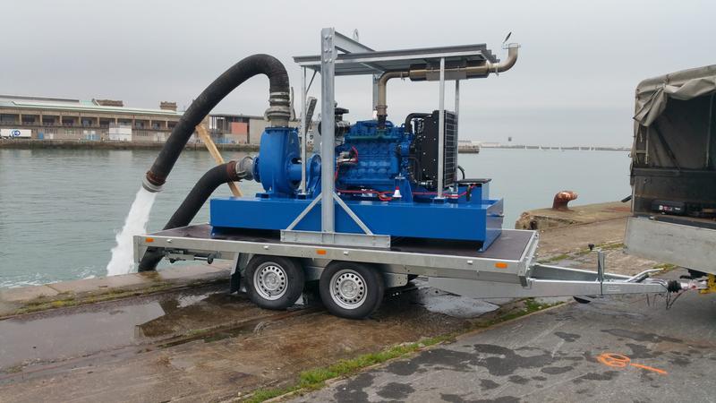 Groupe motopompe diesel - de 10 m³/heure à 5000 m³/heure, jusqu'à 3000 Bar
