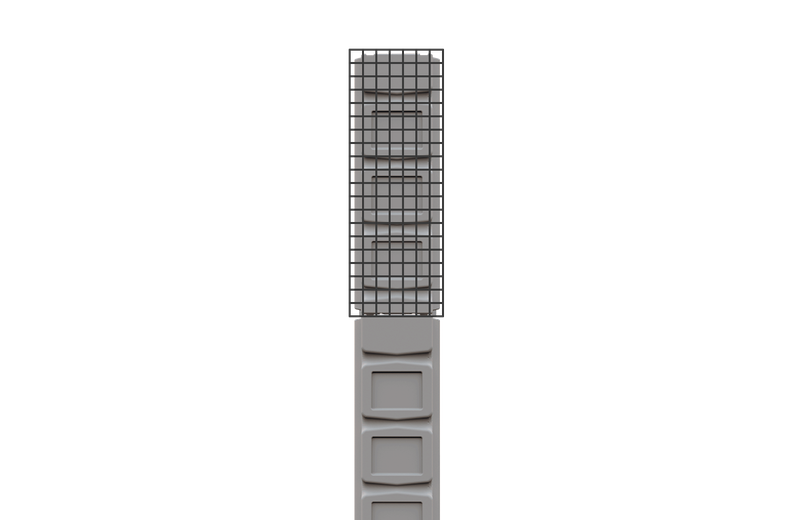 Grille face latérale pour 500L - panneau grillagé galva 1,20 m x 0,40 m - maille 5 x 5 cm