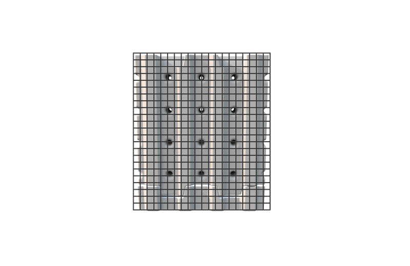 Grille face avant pour 350L - panneau grillagé galva 0,85 m x 1,20 m - maille 5 x 5 cm