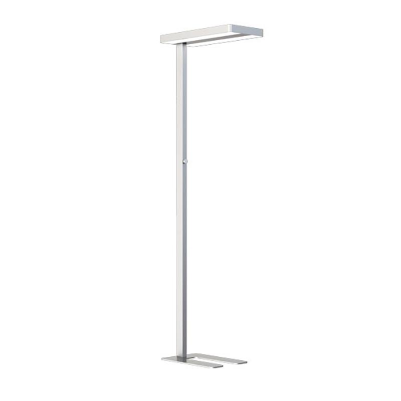 BORA - Luminaire sur pied 60W - Blanc ou argent - 6600 lm - IP20 - Détecteur optionnel