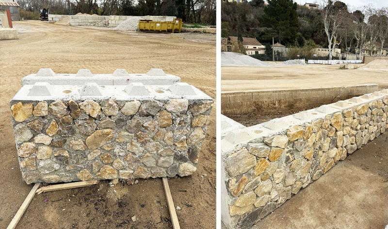 Bloc Type D80 - Finition Roche - Gamme B80 - Dimensions 160x40x80 cm - Poids 1200 kg