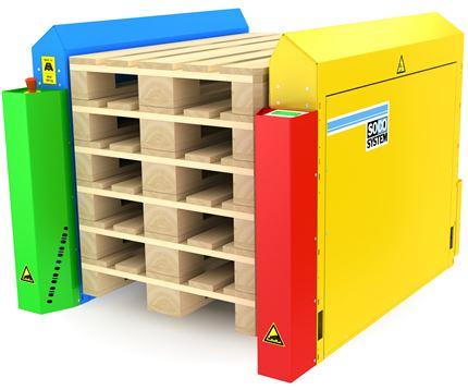 Magasin de palettes - Possibilité de changer la couleur RAL au-delà des standards 2002 et 9005