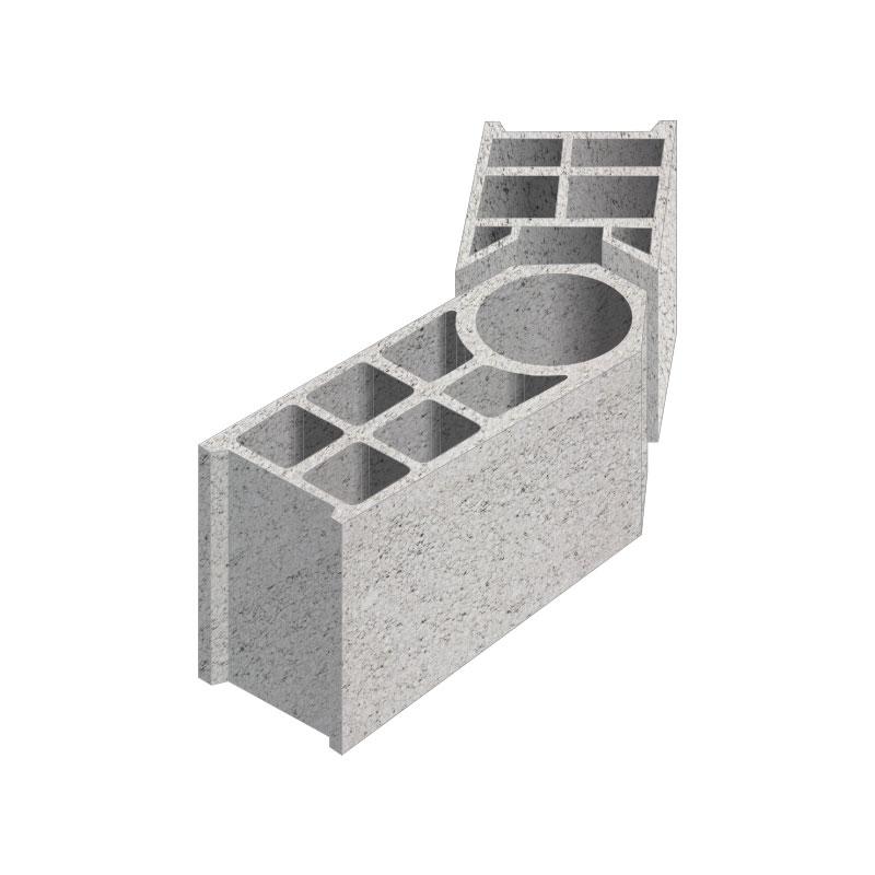Parpaings Creux d’angle - Blocs béton SOCRAMAT FABRICATION avec dimensions 15x30x50 cm et 20x30x50 cm