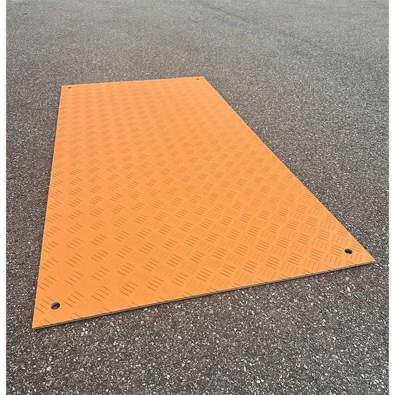 Plaque de roulage haute visibilité 10T - PEHD orange 2000 x 500/1000 mm - Réf. SDFR1913-STB