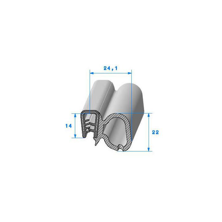 Profilé PVC armé SE689 - 14x24,1 mm L 40 m - Profil Caoutchouc