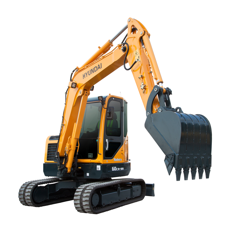 Mini pelle 6 tonnes HYUNDAI R60CR-9 - Location - Diesel - 5800 kg - Profondeur excavation 3,60 m
