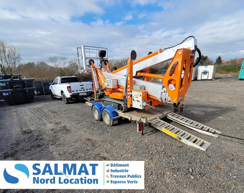Nacelle Araignée 25 M - MULTITEL SMX250 - hauteur 25,20m - capacité 250kg - moteur KUBOTA DIESEL