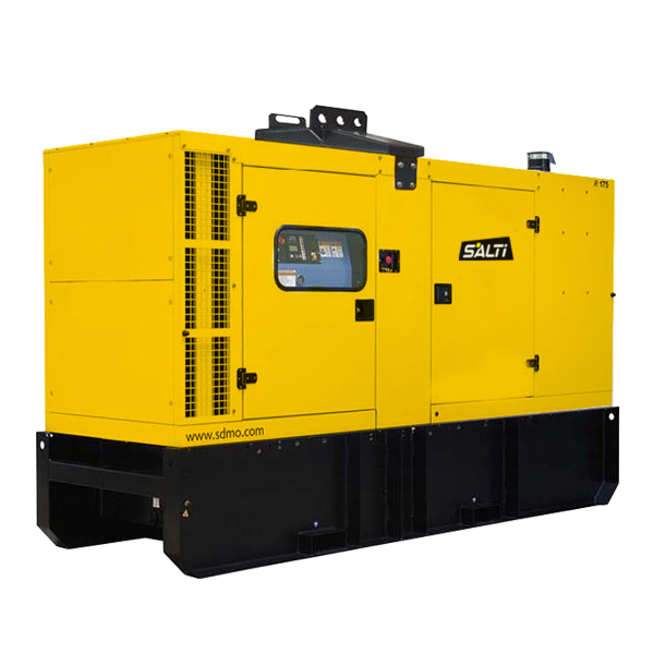 Groupe électrogène 250 kVA - 361 A - 22 h d'autonomie - 950 l de capacité réservoir - 4,06 m x 1,38 m x 2,44 m