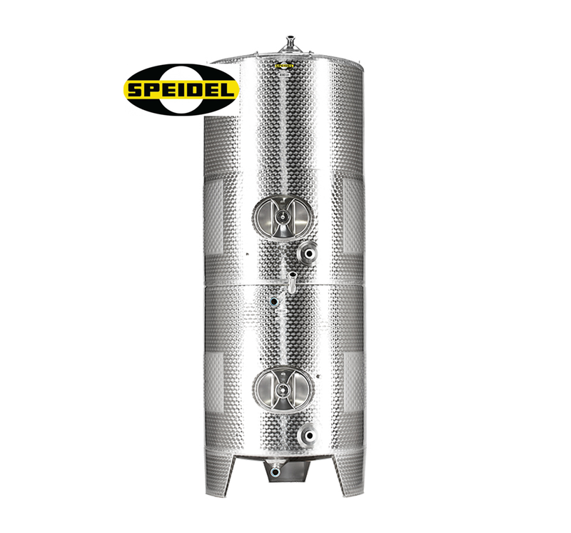 Cuve compartimentée ref MSMO (Speidel) en inox 316L et 304 avec cloison intermédiaire