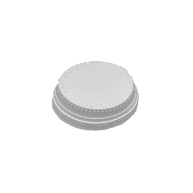 Couvercle clipsant inviolable diam. 59mm blanc - Ref. COU50ZA001