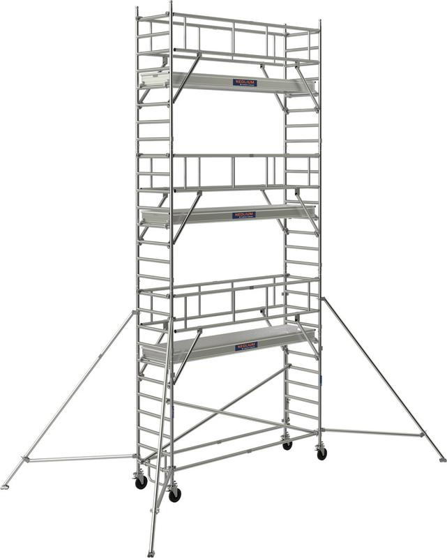 Échafaudage Néolium 300 box - Aluminium - Hauteur max 1400 cm - Charge 200 kg/m² - Réf 212322