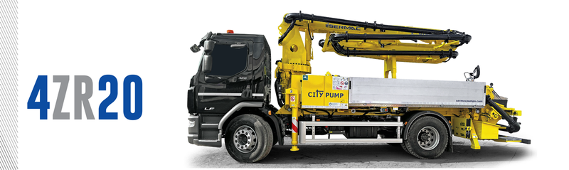 Pompe à béton SERMAC 4ZR20 - bras de 4,20 m et Ø 125 mm