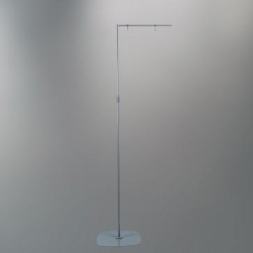 Potence magnum en L grise télescopique de 1150 à 2400 mm avec bras perpendiculaire de 400 mm